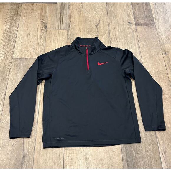 Nike Golf Other - NIKE GOLF Therma-Fit size M Men's 1/4 Zip BLACK/Red swoosh Y22